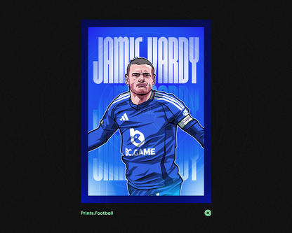 Jamie Vardy Glow Art Print