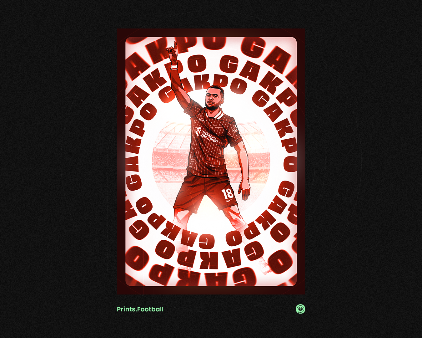 Cody Gakpo Radial Art Print