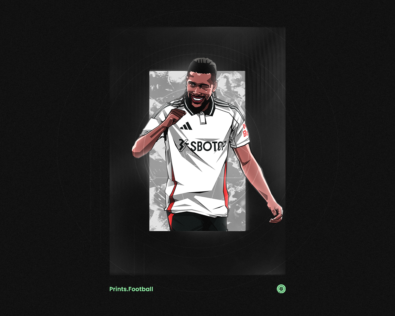 Alex Iwobi Glass Art Print
