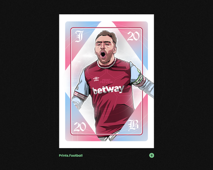 Jarrod Bowen Playing Card Art Print