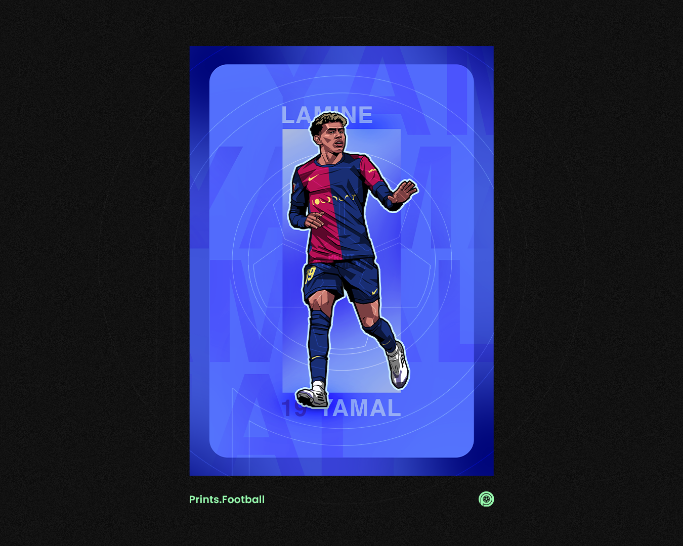 Lamine Yamal Repeat Art Print