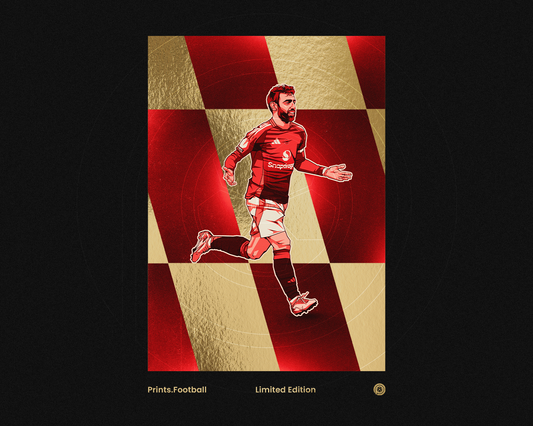 Bruno Fernandes Limited Edition Gold Foil Sections Art Print
