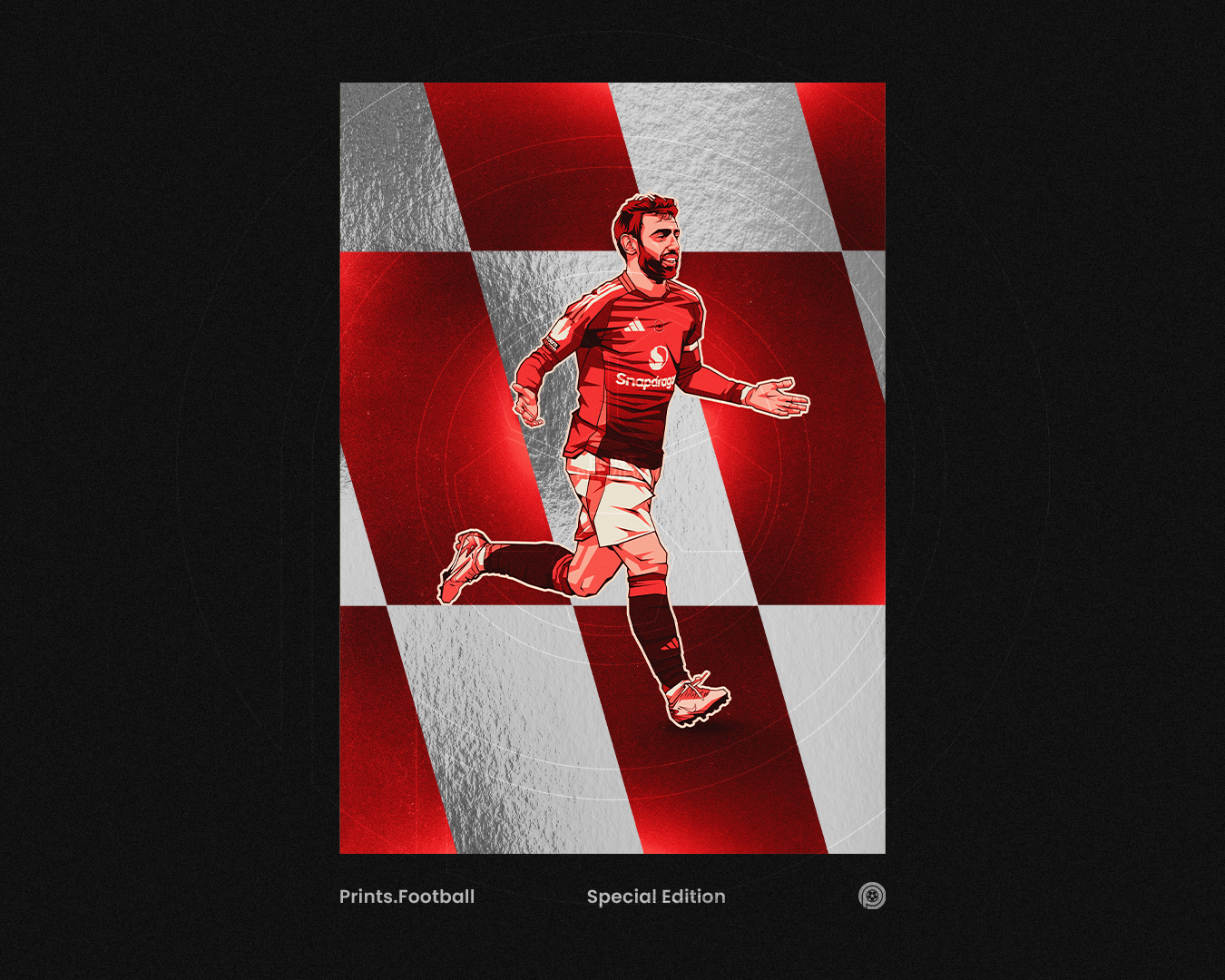 Bruno Fernandes Special Edition Silver Foil Sections Art Print
