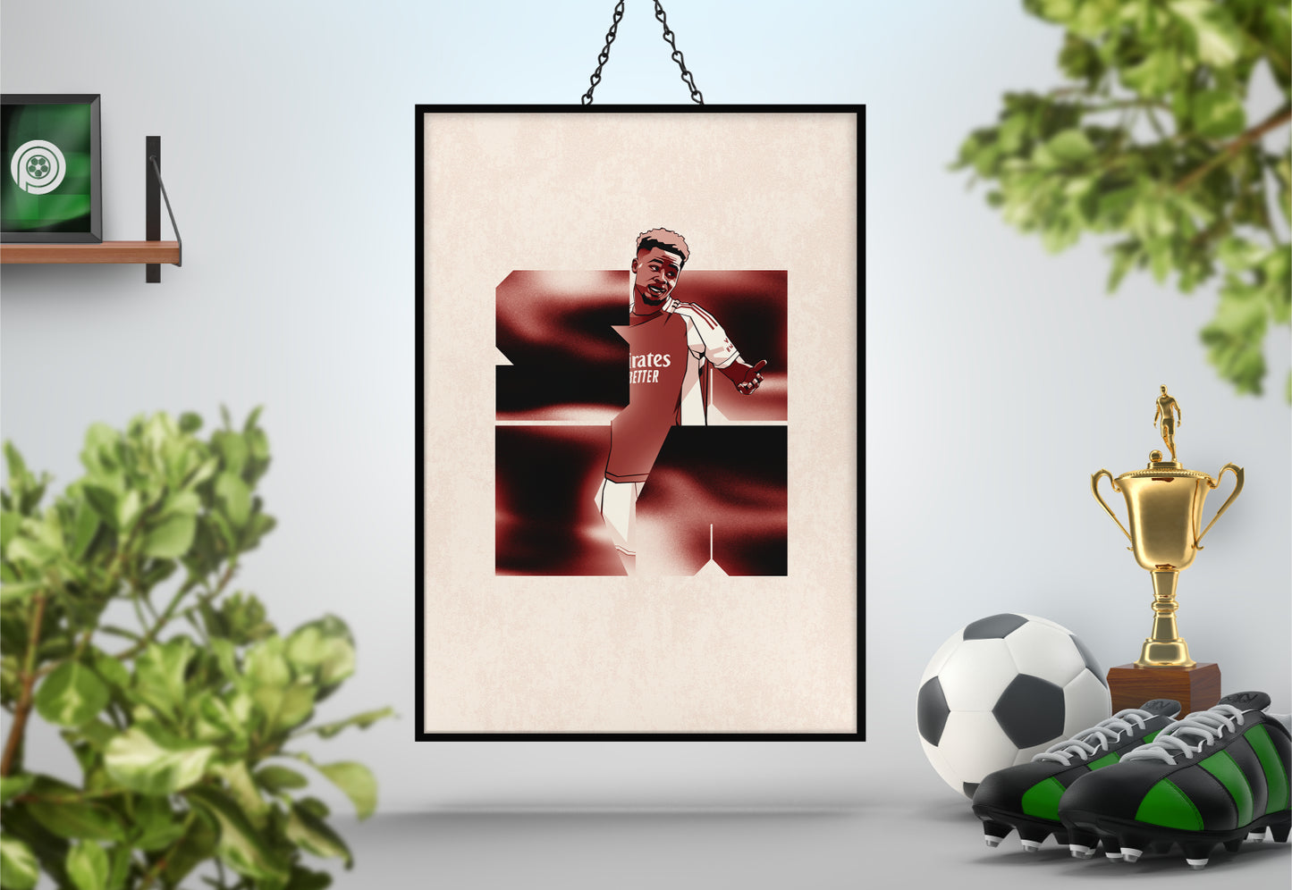 Bukayo Saka Blocks Art Print