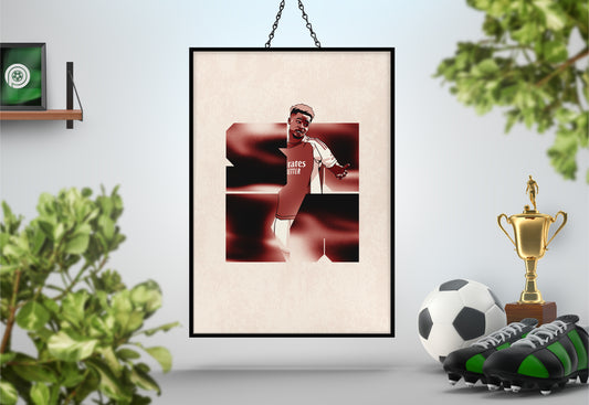 Bukayo Saka Blocks Art Print