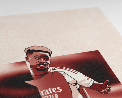 Bukayo Saka Blocks Art Print