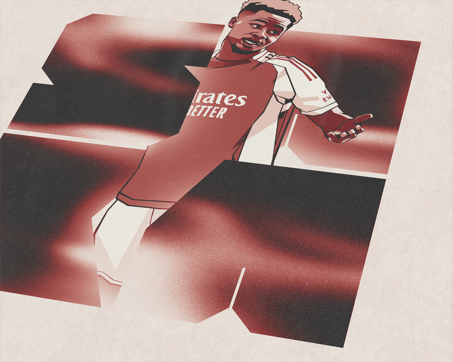 Bukayo Saka Blocks Art Print