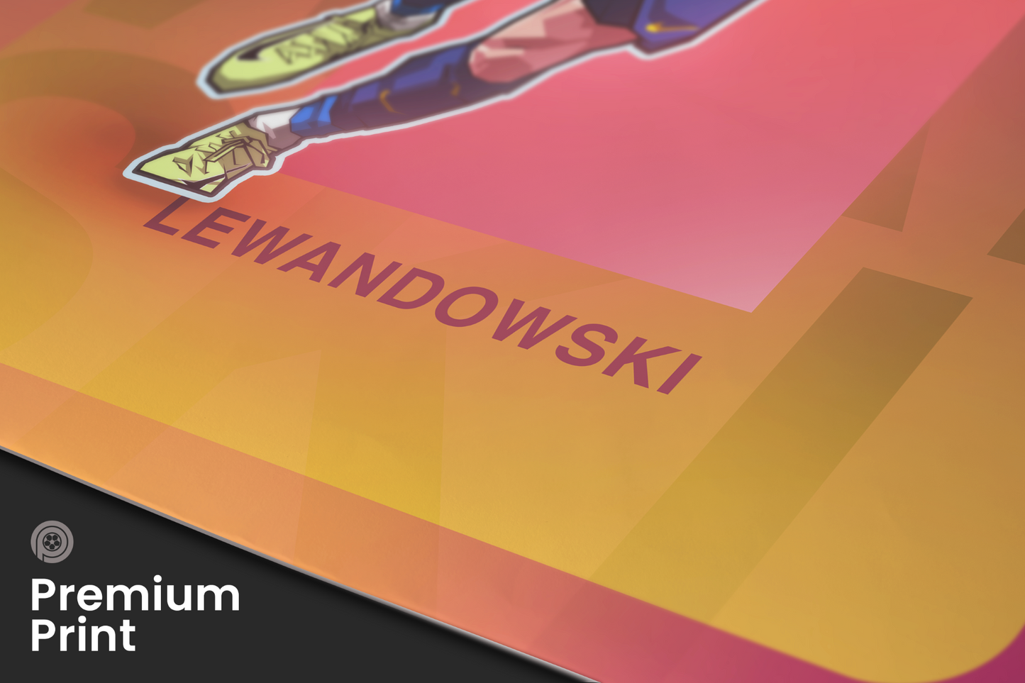 Robert Lewandowski Repeat Art Print