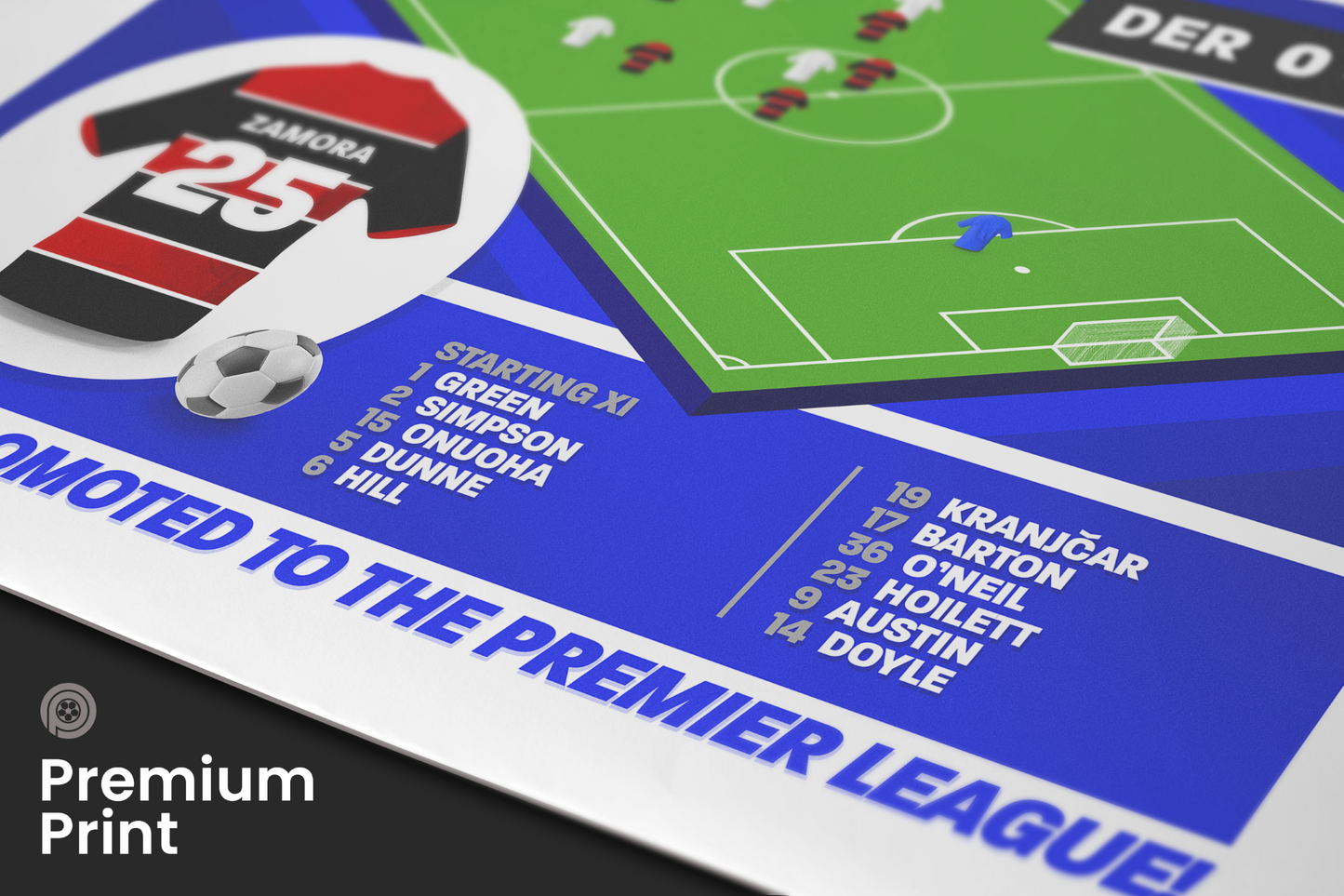 Bobby Zamora GOAL vs Derby | Art Print | 2013/14 Championship Play-Off Final | QPR