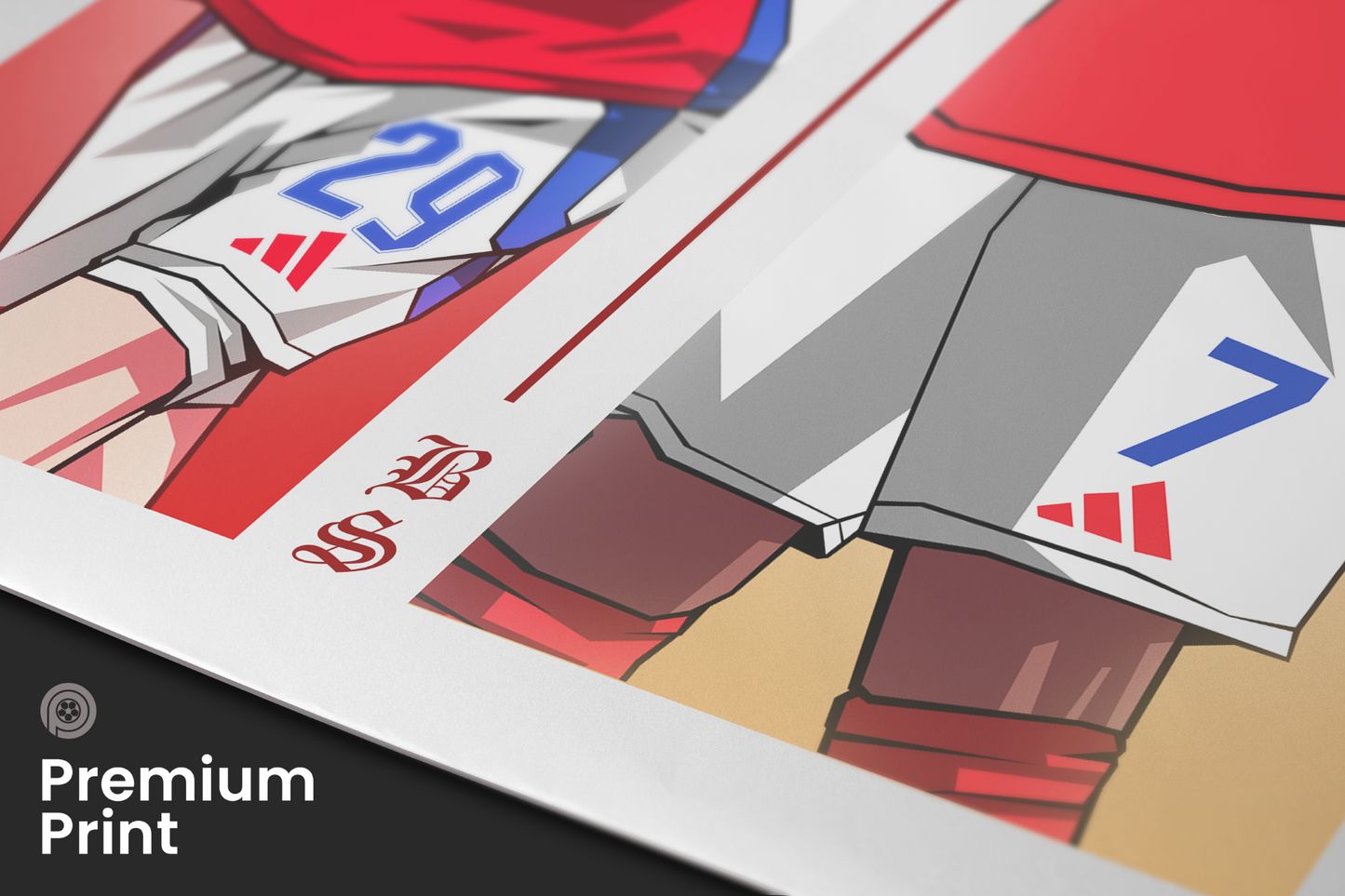 Kai Havertz & Bukayo Saka Duo Perpendicular Art Print