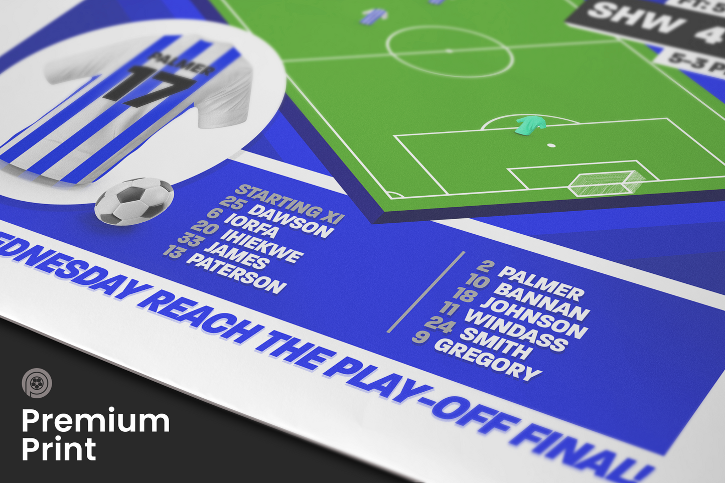 Liam Palmer GOAL vs Peterborough | Art Print | 2022/23 League One Play-Off Semi-Final | Sheffield Wednesday