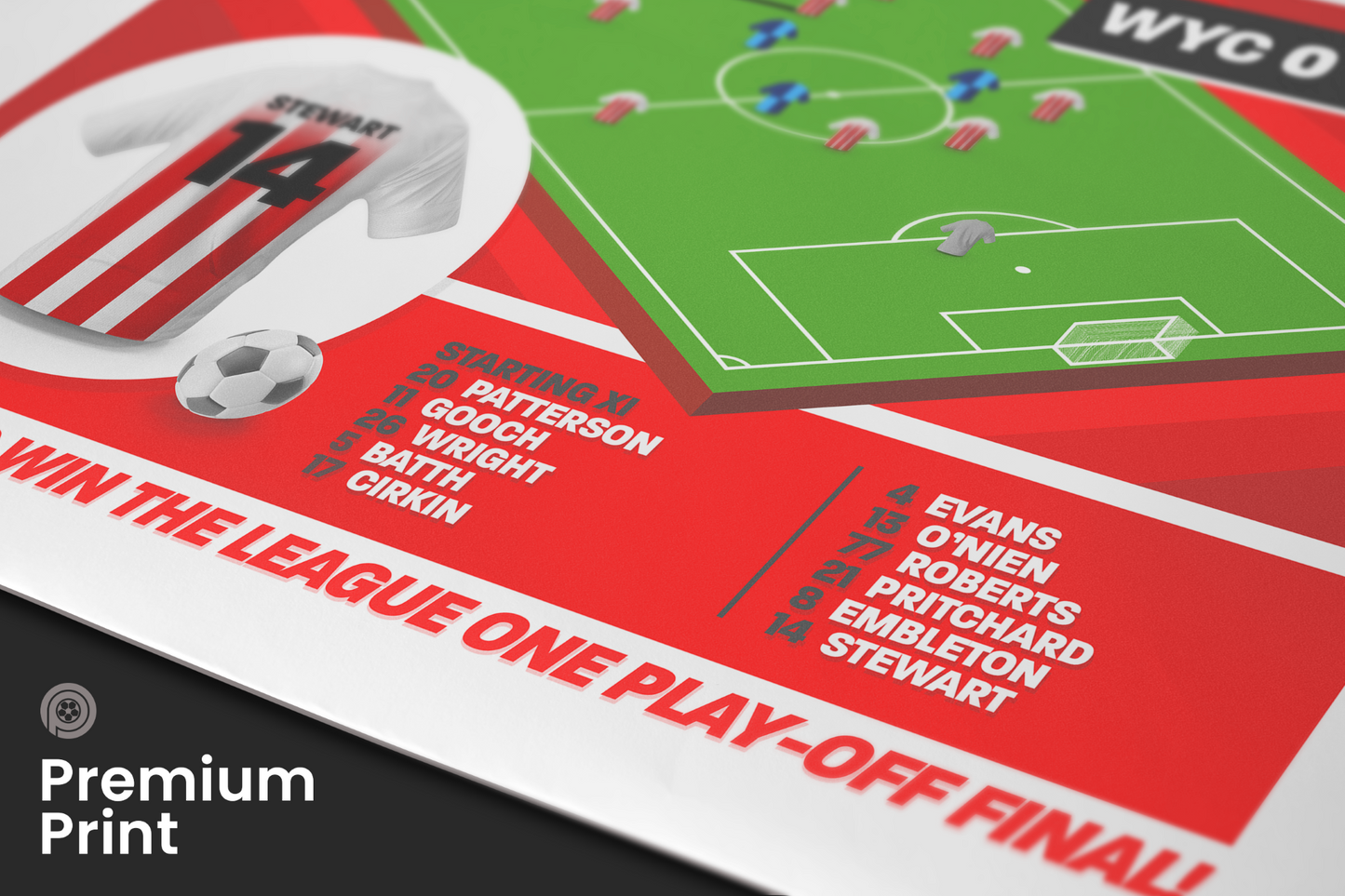 Ross Stewart GOAL vs Wycombe | Art Print | 2021/22 League One Play-Off Final | Sunderland