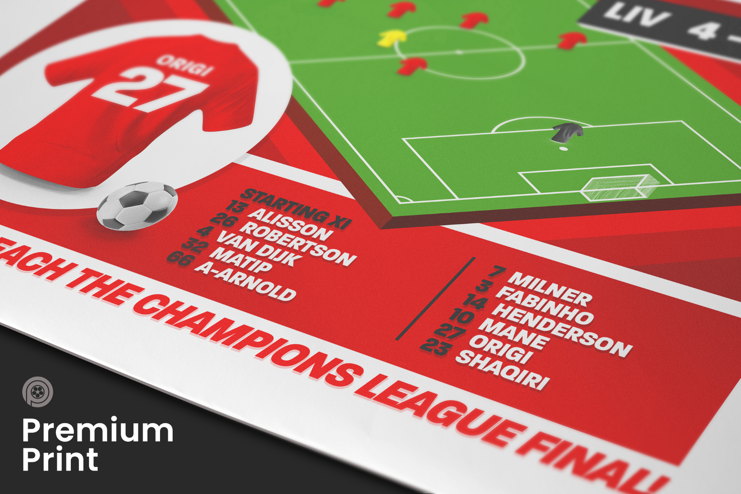 Divock Origi GOAL vs Barcelona | Art Print | 2018/19 UEFA Champions League Semi-Final | Liverpool