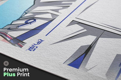 Harry Kane & Jude Bellingham Duo Perpendicular Art Print