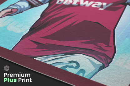 Jarrod Bowen Glow Art Print