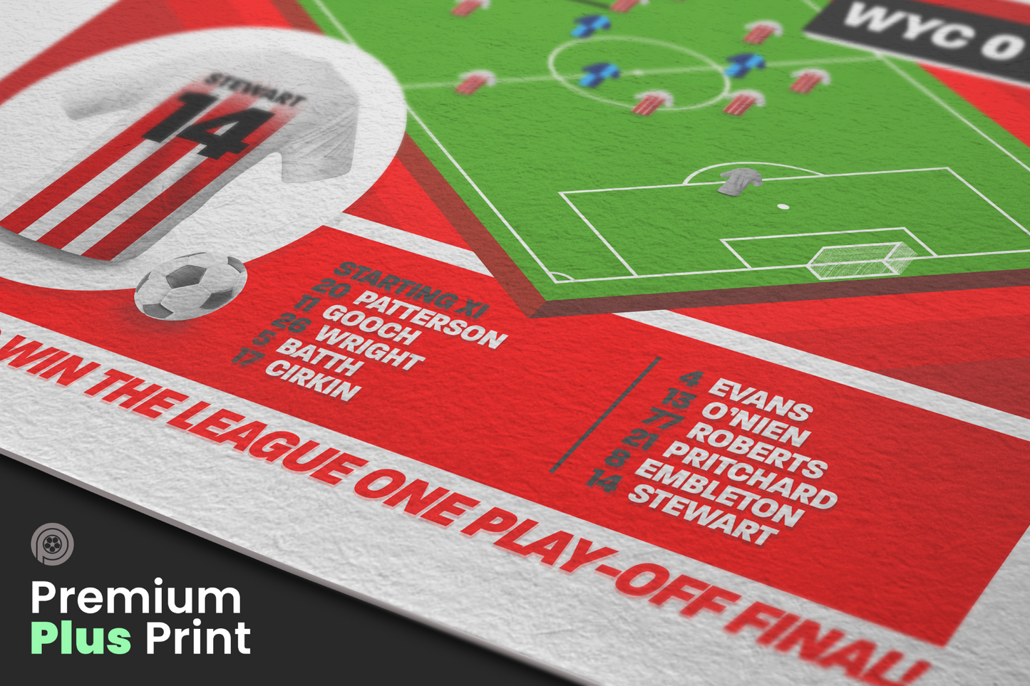 Ross Stewart GOAL vs Wycombe | Art Print | 2021/22 League One Play-Off Final | Sunderland
