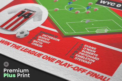Ross Stewart GOAL vs Wycombe | Art Print | 2021/22 League One Play-Off Final | Sunderland