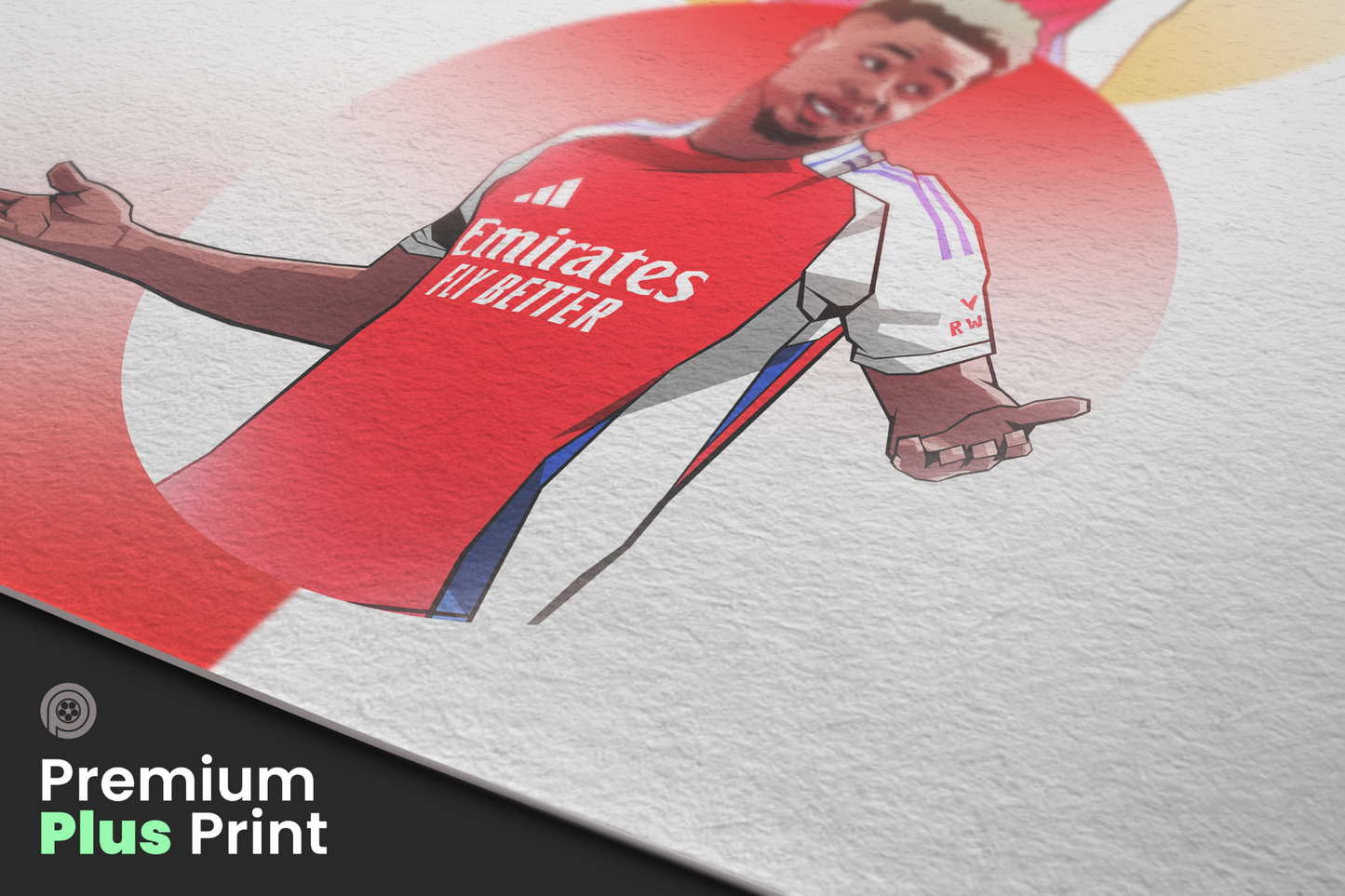 Martin Ødegaard, Bukayo Saka & Kai Havertz Trio Spheres Art Print