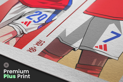 Kai Havertz & Bukayo Saka Duo Perpendicular Art Print