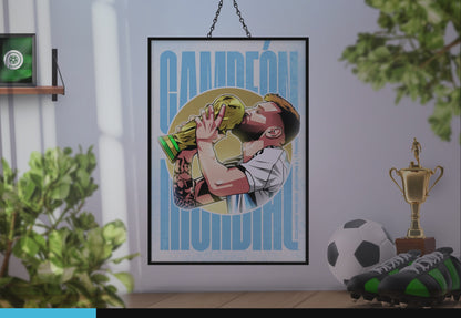 Lionel Messi Golden Art Print